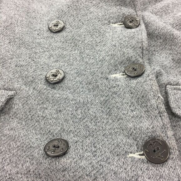 CAbi Shrunken Peacoat Size Medium Womens Light Gray Blazer Jacket Style # 393 M - Picture 3 of 7